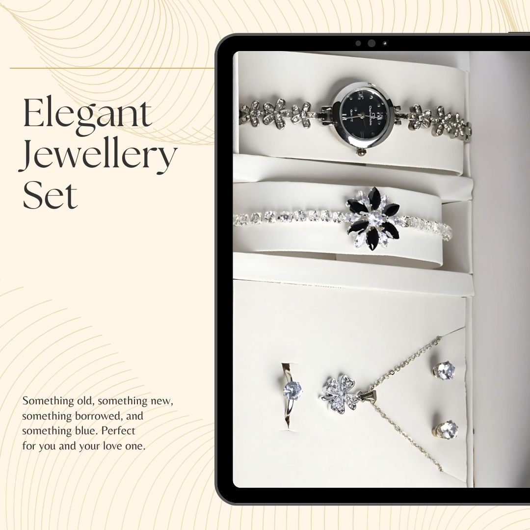 Radiant Charm - 6PCS Silver Set for Lasting Beauty