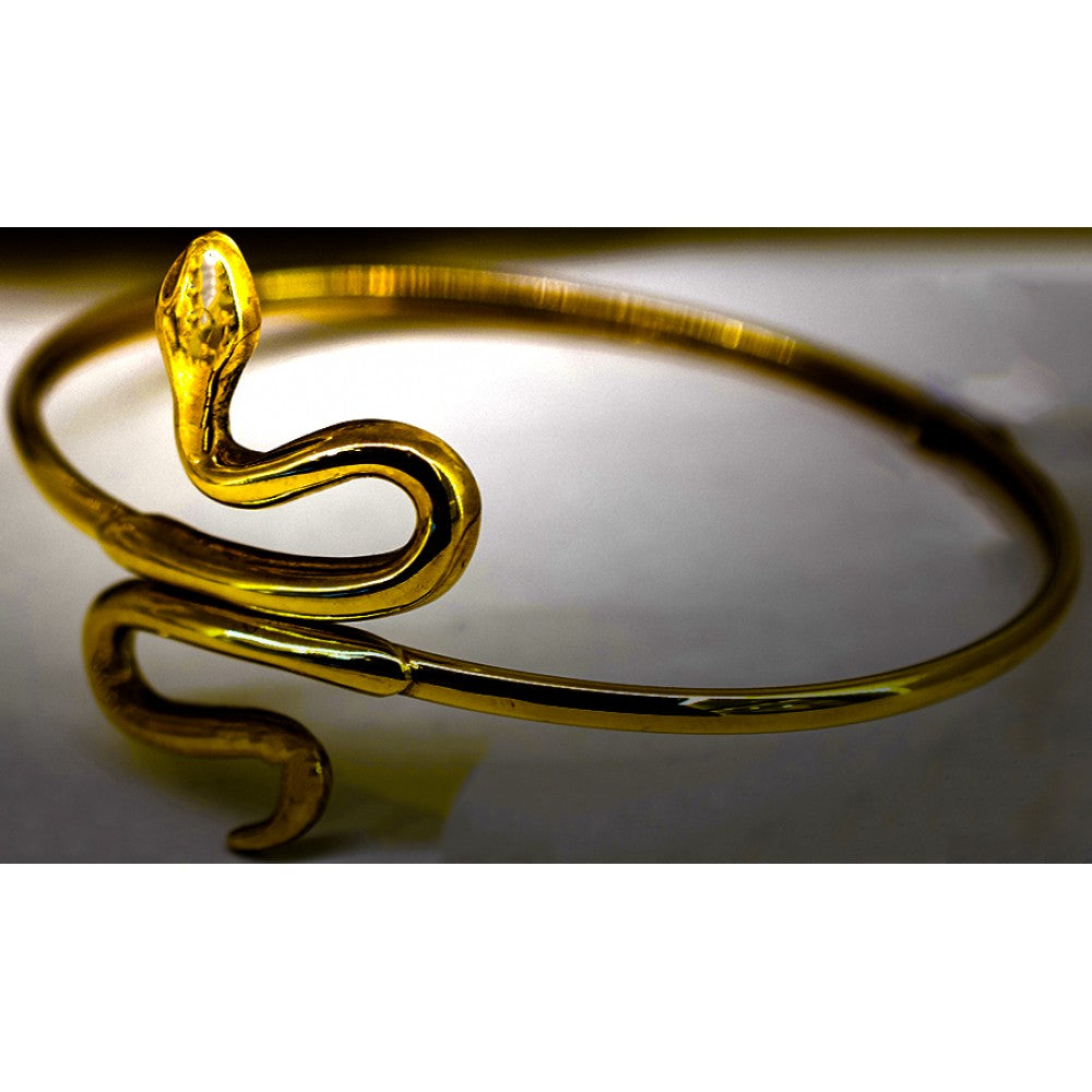 Snake Cuff Bangle Bracelets & Ring for Women - 18K Gold, Silver, Rose Gold Plated