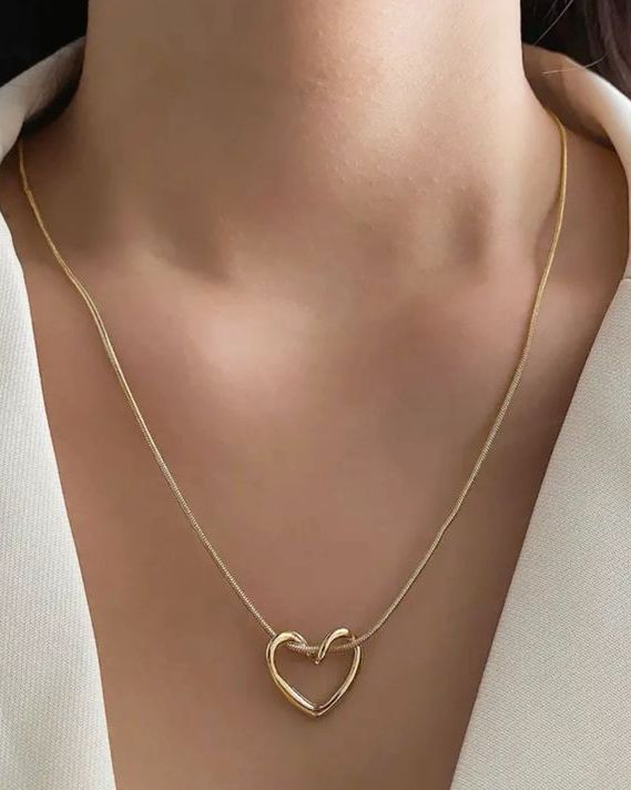 18K Plated Necklace for women Pendant Chain Necklace Stainless Steel Durable Jewelry Women Necklace